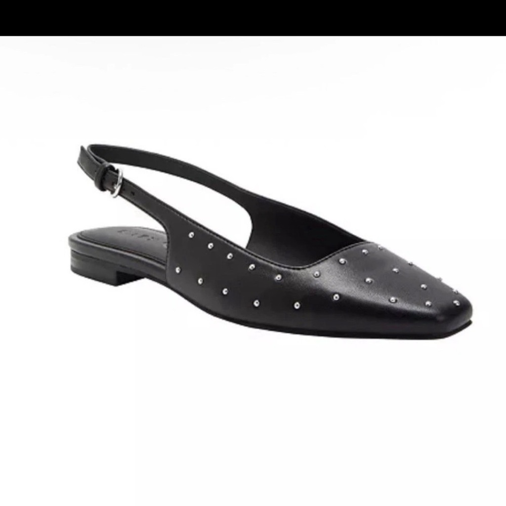 Katy Perry 6.5 Slingback Sandal Shoe Confidant Black w Silver Womens NIB